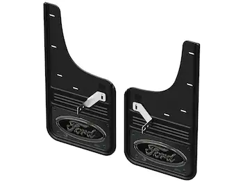 F-150 2021-2026 Gatorback Gunmetal Ford Logo Splash Guards Front Pair