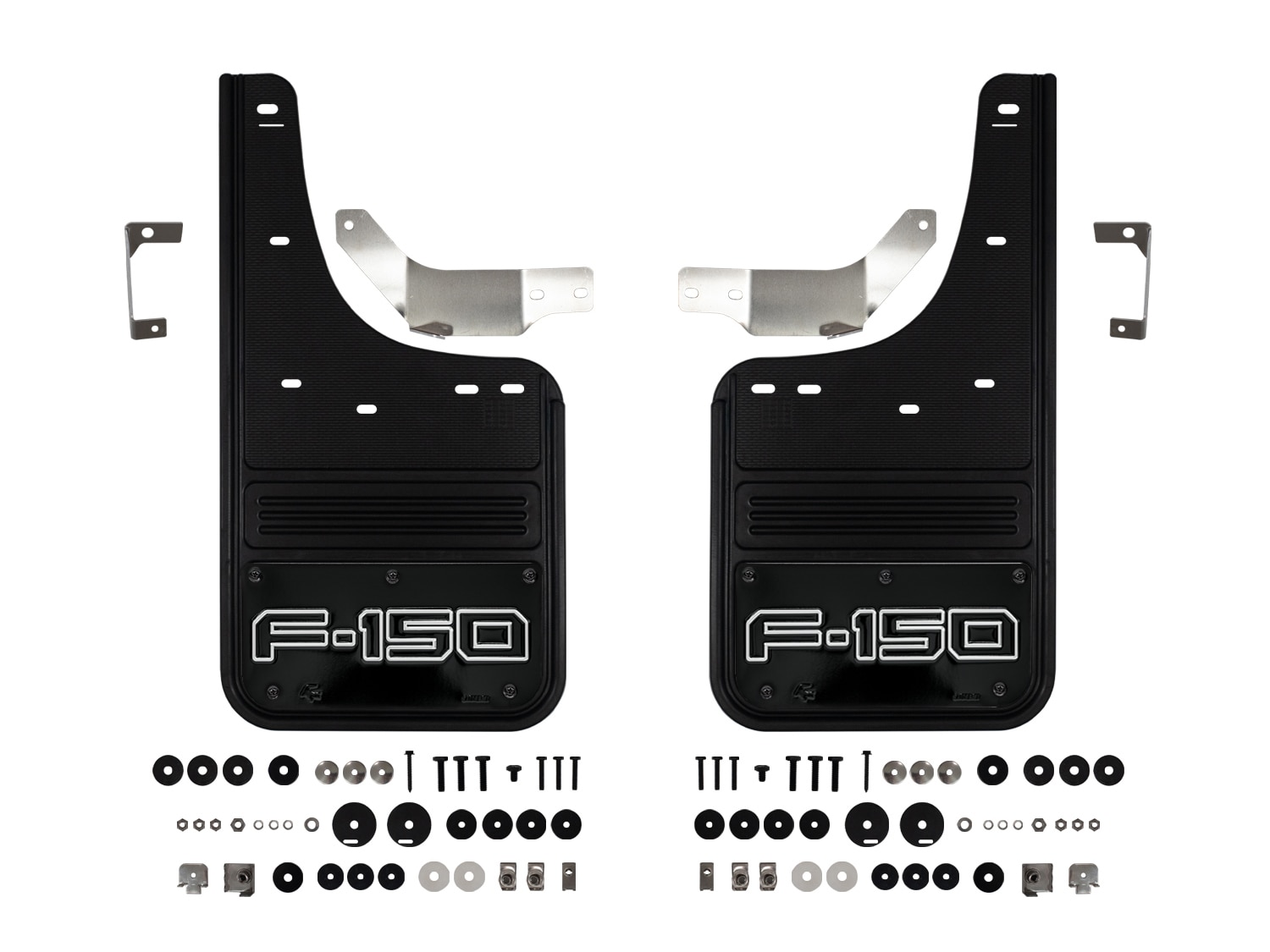 F-150 2021-2026 Gatorback Black Ford Logo Splash Guards Rear Pair