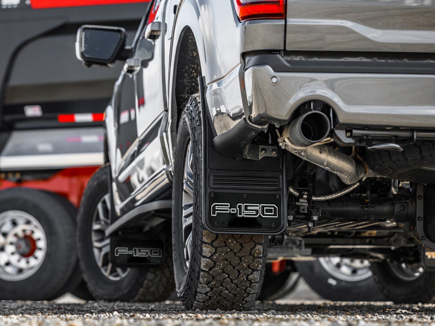 F-150 2021-2025 Gatorback Black Ford Logo Splash Guards Rear Pair