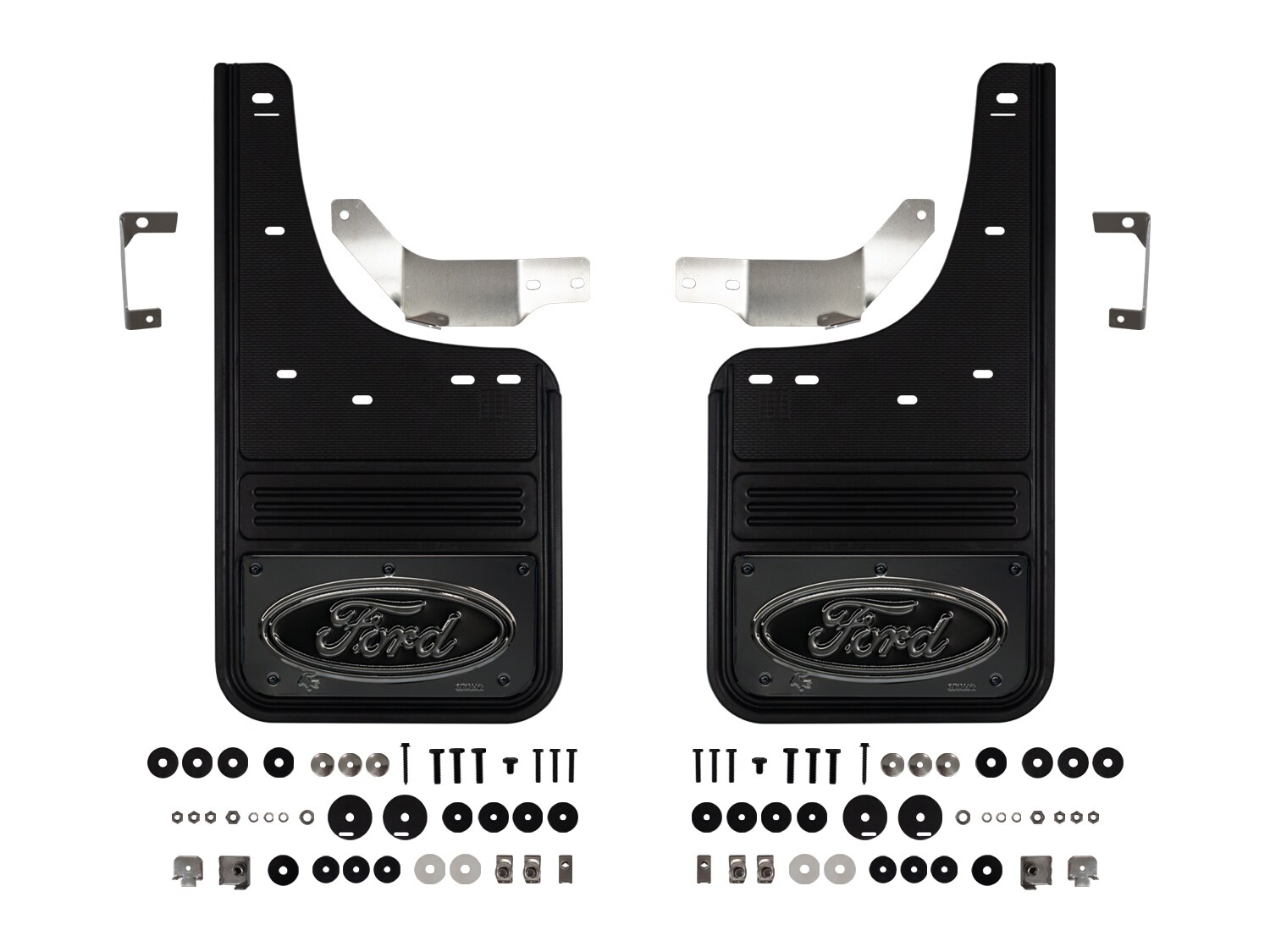F-150 2021-2026 Gatorback Gunmetal Ford Logo Splash Guards Rear