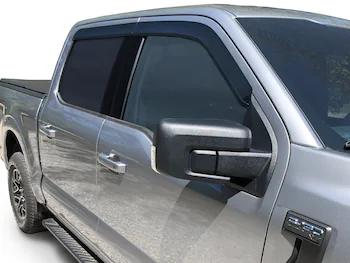 Supercrew Side Window Deflectors - Low Profile, Smoke by Husky Liners®