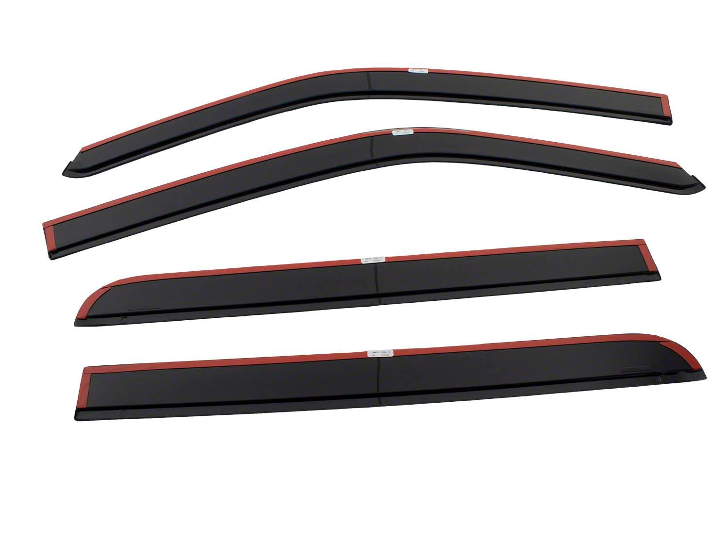 Supercrew Side Window Deflectors - Low Profile, Smoke by Husky