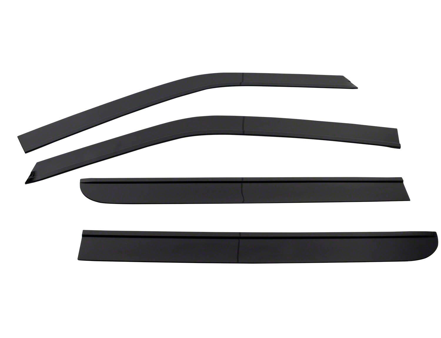 Supercrew Side Window Deflectors - Low Profile, Smoke by Husky