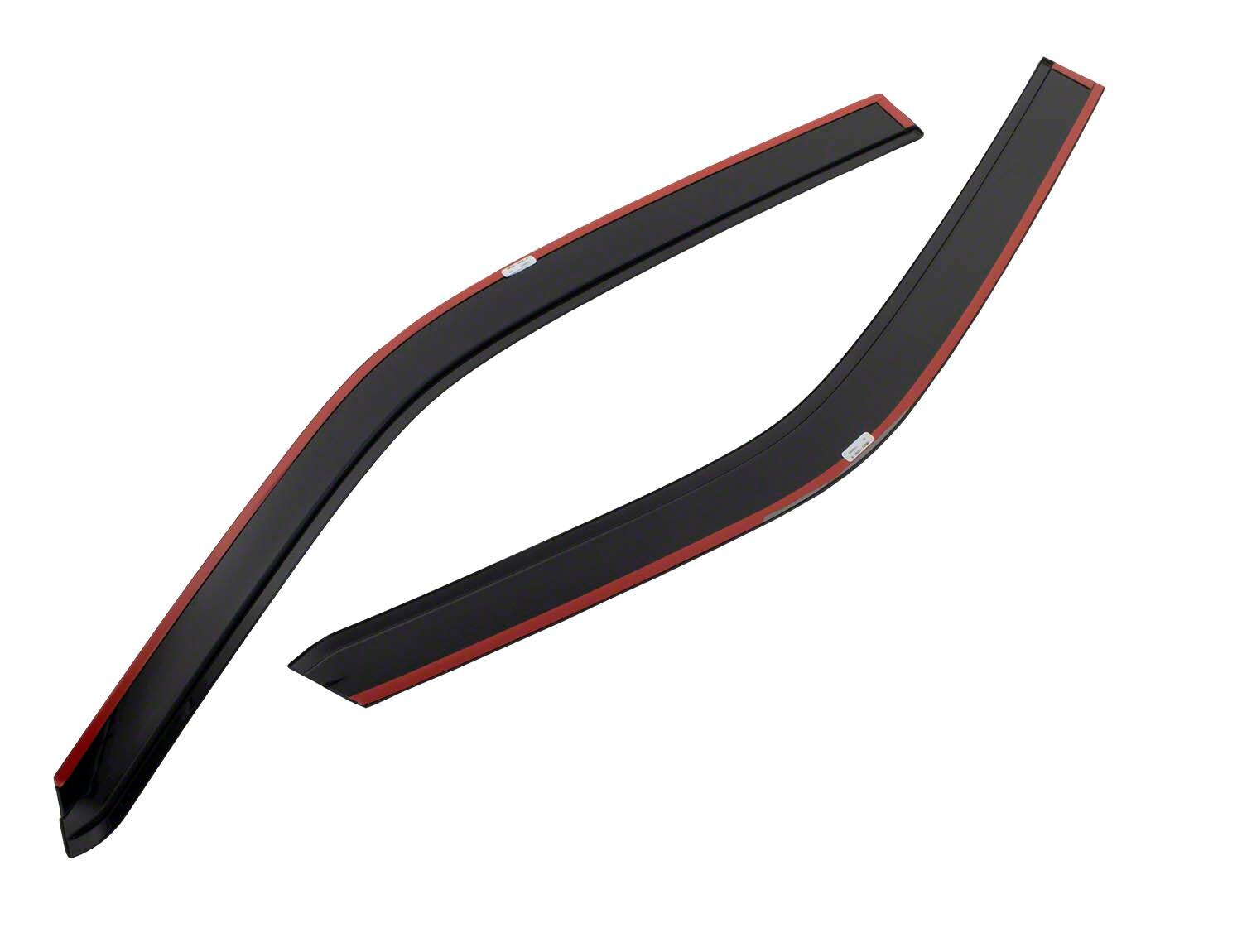 Supercrew Side Window Deflectors - Low Profile, Smoke by Husky