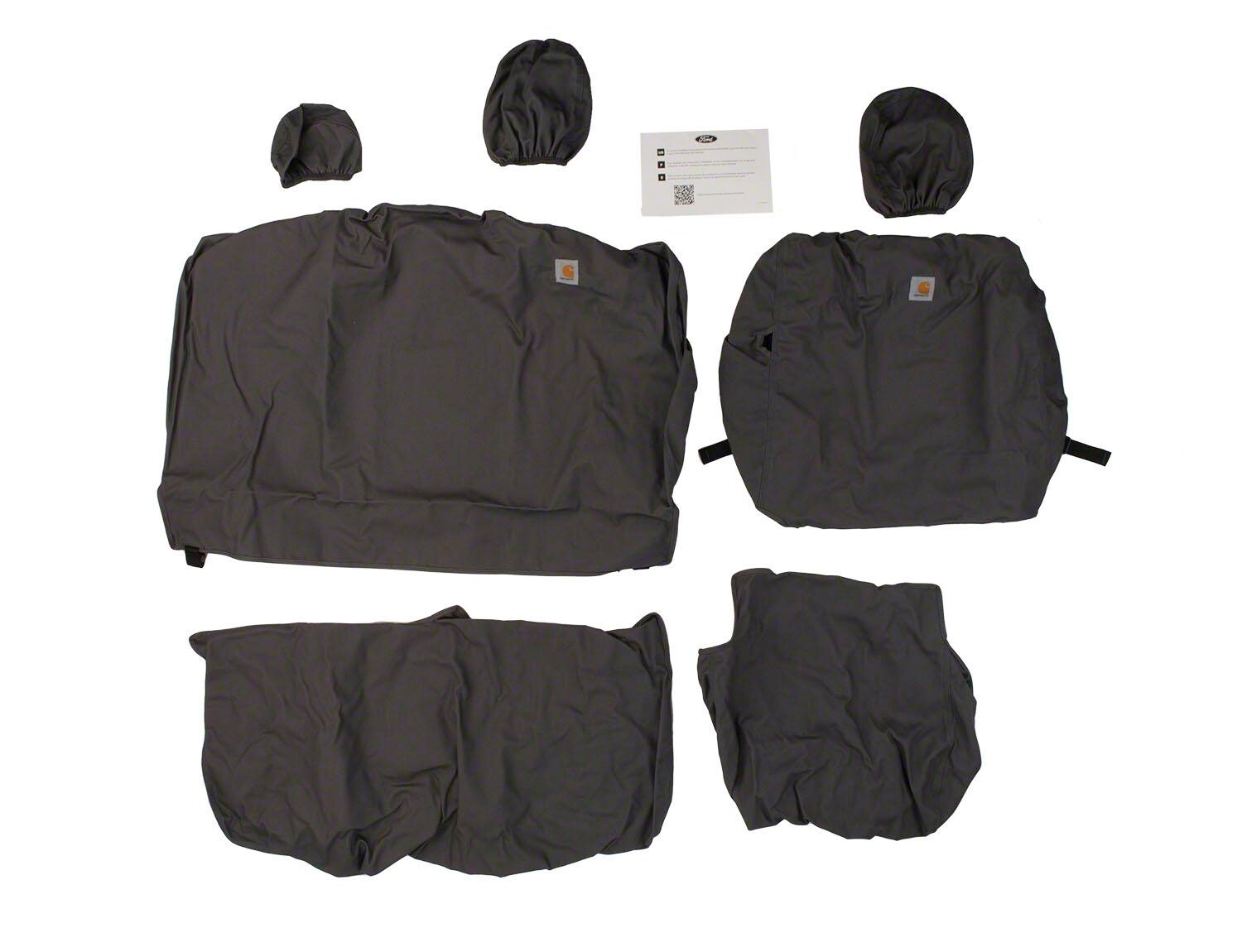 Covercraft Carhartt Rear Row Seat Covers 60/40 in Gravel for