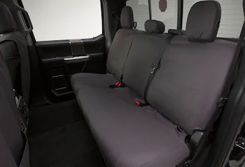 Covercraft SuperCrew Rear Row Seat Covers 60/40 w/ Armrest in Charcoal