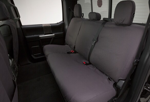 Covercraft SuperCrew Rear Row Seat Covers 60/40 w/ Armrest in Charcoal Main Image