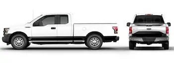 F-150 2021-2026 VISCO Matte Black Body Two Tone Stripe Kit