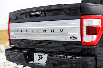 F-150 2021-2025 Gunmetal Platinum Lettering Tailgate Badge