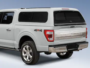 F-150 2021-2025 Leer Group Space White CabHigh Sport Bed Cap for 6.5 Bed, w/o Roof Rack, Paint Code A3 - NON-RETURNABLE