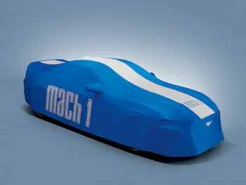 Mustang 2021-2023 Blue & White Full Vehicle Cover for High Wing Models