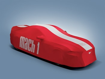 Mustang 2021-2023 Red & White Full Vehicle Cover for High Wing Models