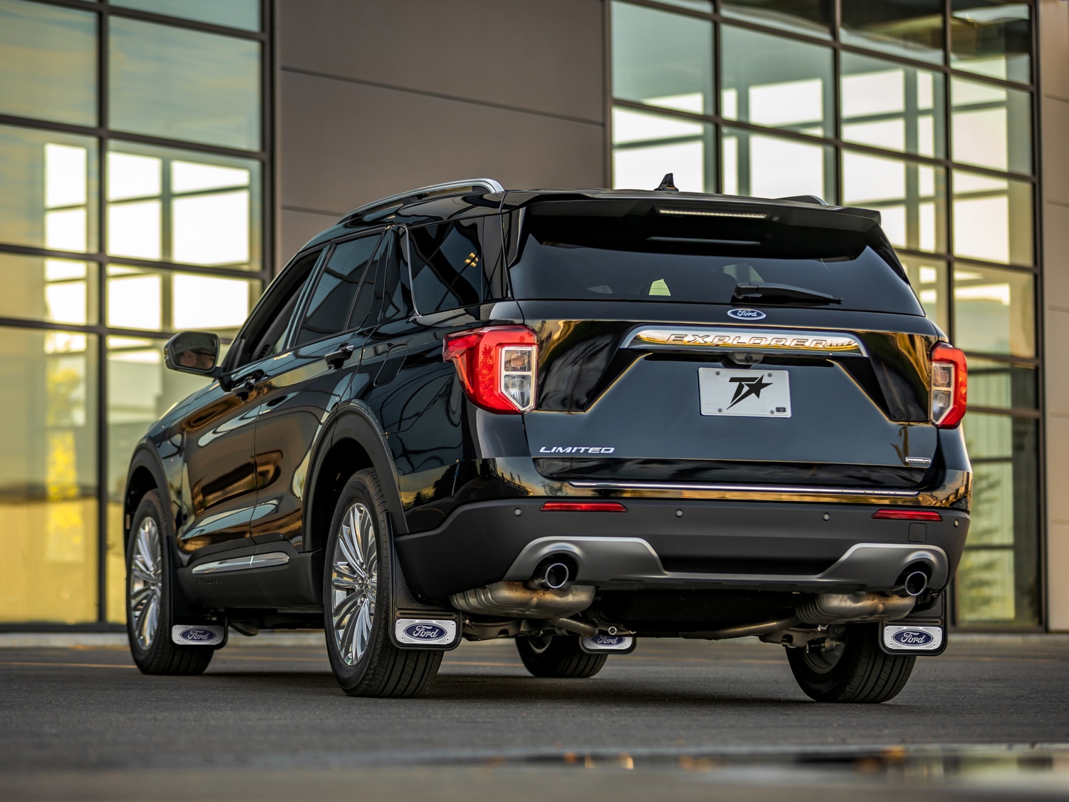 Explorer 2022-2026 Gatorback Blue Oval Splash Guards Rear Pair