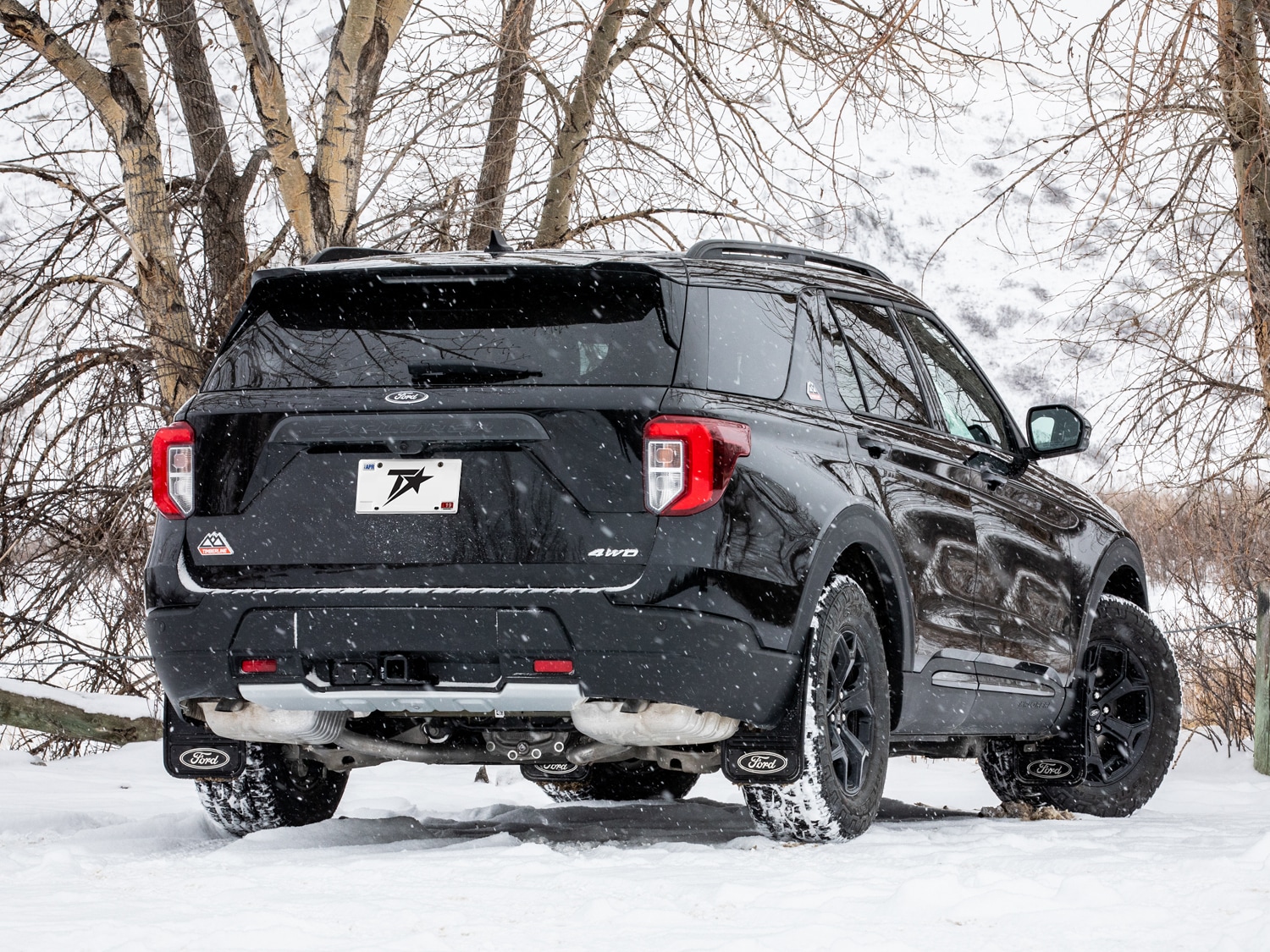 Explorer 2022-2026 Gatorback Black Oval Splash Guards Rear Pair