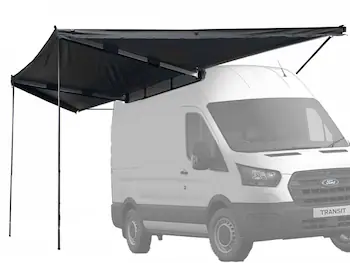 Transit 2021-2025 Overland Complete 180 Degree Awning Kit for Ford Medium, High Roof Models
