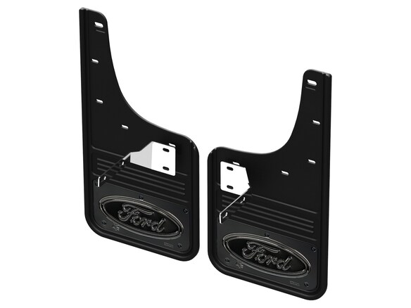 Super Duty 2023-2026 Gatorback Front Splash Guards w/Gunmetal Ford Oval w/Black Decal Main Image