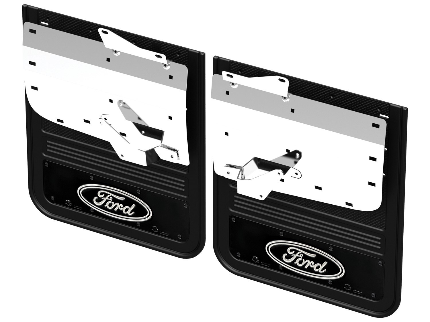 Super Duty DRW 2023-2026 Gatorback Rear Splash Guards w/Black Ford