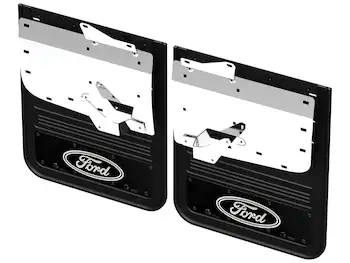 Super Duty DRW 2023-2026 Gatorback Rear Splash Guards w/Black Ford Oval and Black Surround