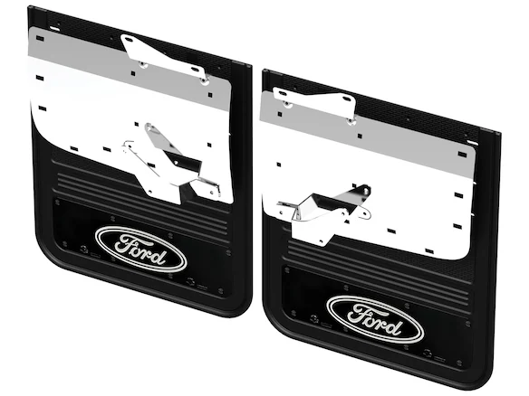 Super Duty DRW 2023-2026 Gatorback Rear Splash Guards w/Black Ford Oval and Black Surround Main Image