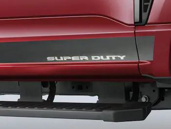 Super Duty 2023-2026 Putco Super Cab Black Platinum Stainless Steel Door Molding Kit (Rocker Panel) 6.75' Bed