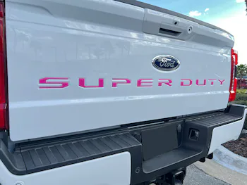 Super Duty 2023 - 2026 Tailgate Letters - Pink