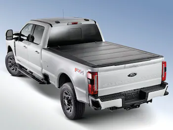 Super Duty 2023-2026 Leer Group 8ft Hard Folding 5 Panel Black Tonneau/Bed Cover