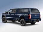 Super Duty® 2023-2025 Leer Group Antimatter Blue Cab High Bed Cap w/o Roof Rack for 8.0 Bed, Paint Code HX - NON-RETURNABLE Main Image