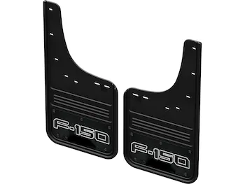 F-150 Lightning 2022-2026 Gatorback Rear Pair Splash Guards with F-150 on Black Surround