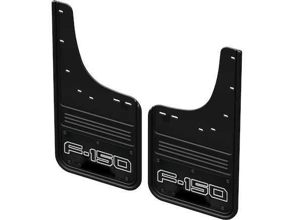 F-150 Lightning 2022-2025 Gatorback Rear Pair Splash Guards with F-150 on Black Surround Main Image