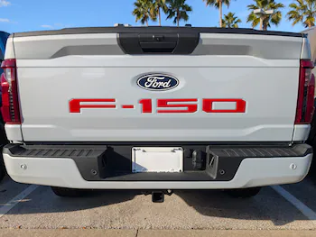 F-150 2021-2027 Tailgate Lettering in Ruby Red