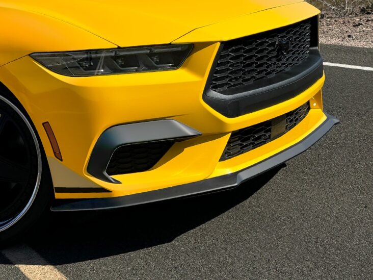 専用　31p11 Mustang 2024-2026 Air Design® Satin Black Front Fascia Splitter