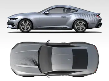 Mustang 2024-2026 Black Cascading Rain Graphic Kit