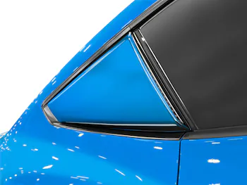 Mustang 2024-2026 Air Design® Grabber Blue Quarter Window Scoop Kit (Coupe)
