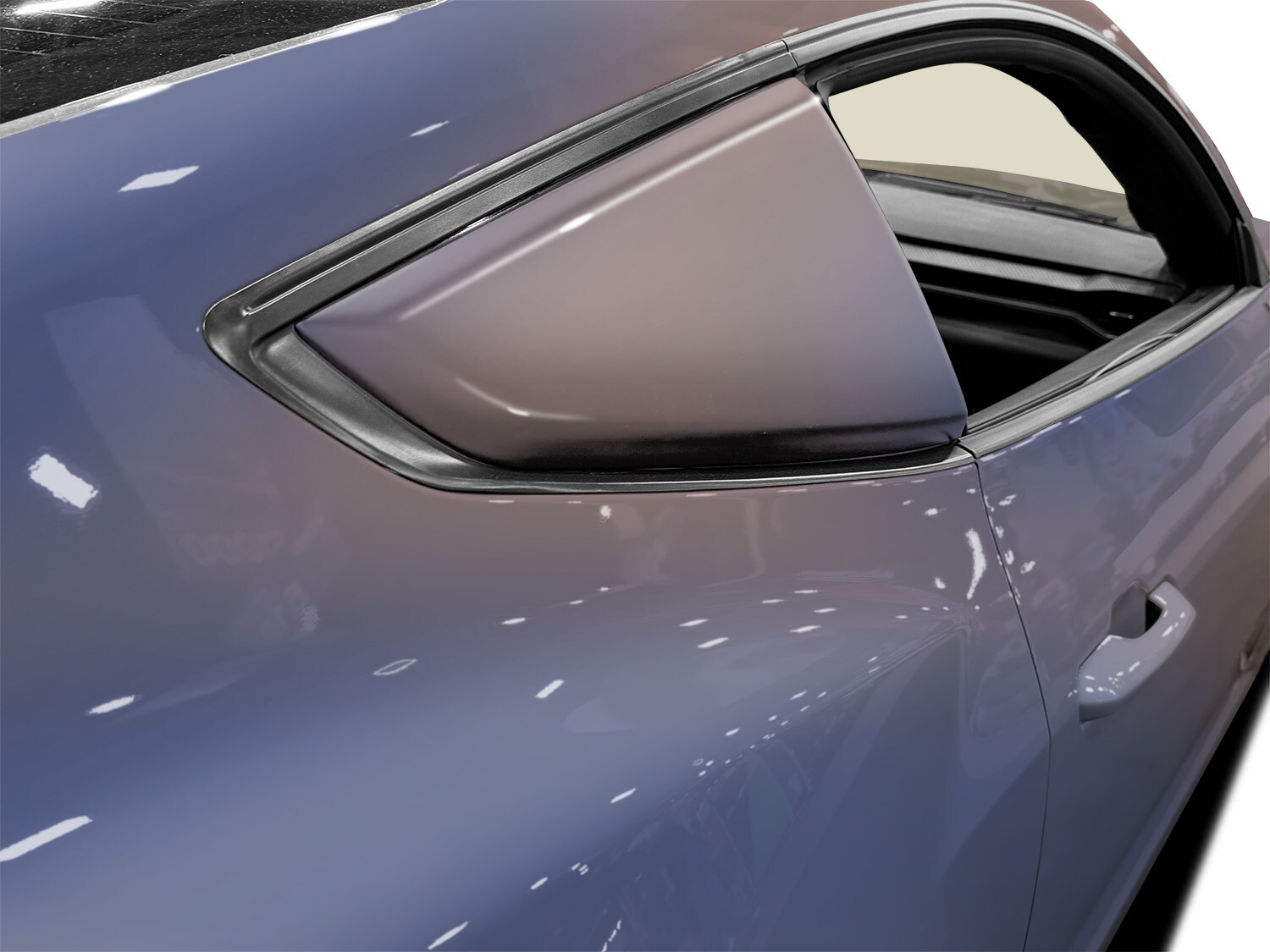 Mustang 2024-2026 Air Design® Blue Ember Quarter Window Scoop Kit