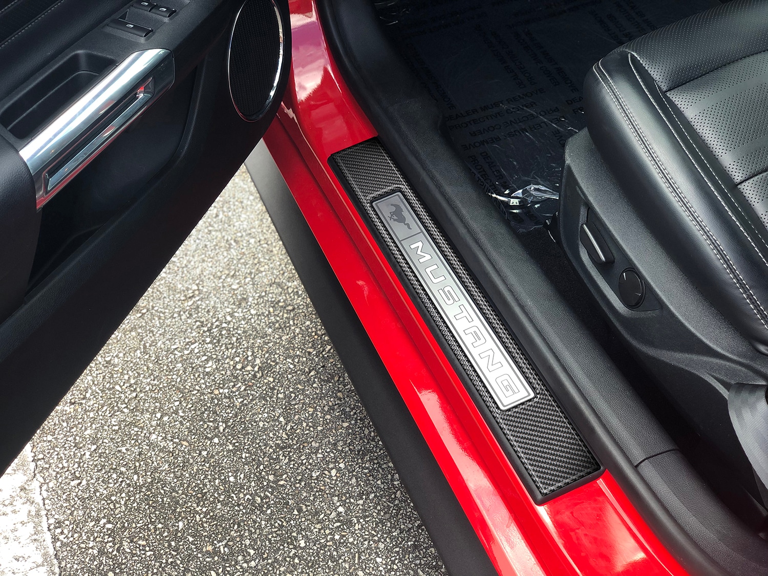 Mustang 2024-2026 Carbon Fiber Look Door Sill Plates | Accessories