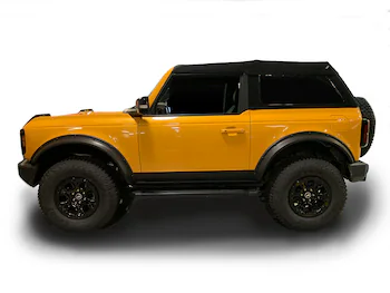 Bronco 2Dr 2021-2025 Fender Flares -Retro Style, Black Textured w/black fasteners (2-door) by Husky Liners®