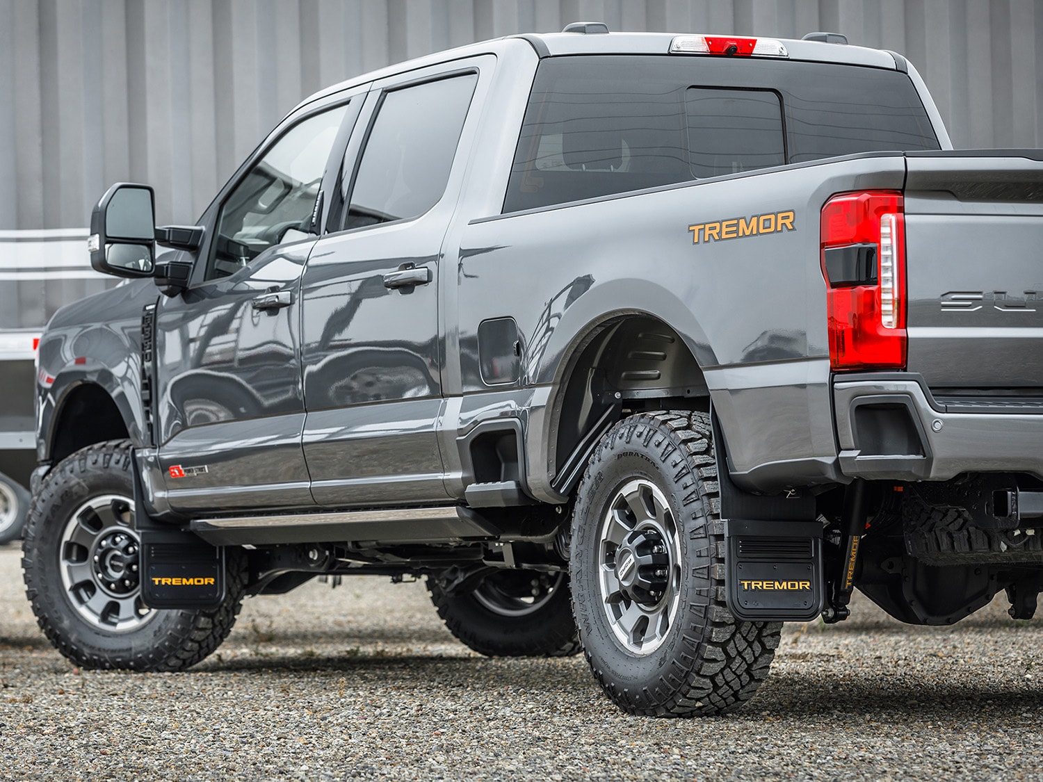 thumbnail image 2 of Ford OEM Molded Splash Guard / Mud Flap Set (4-Piece) For 2023-2024 Super Duty F-250 F-350 - Black 2 of 3