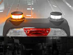 F-150 Lightning 2024-2026 LED Warning Strobes by SoundOff Signal, Amber and White, Med. Dark Slate Interior Main Image