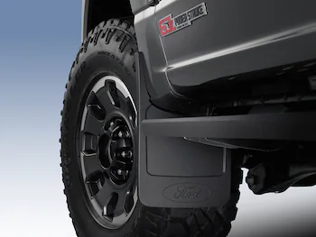 Super Duty 2023-2025 Black Molded Front Pair with Ford Oval Splash Guards for Vehicles without Wheel-Lip Molding Only