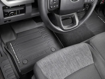 Super Duty 2023-2025 Regular Cab Black 2-Piece Front Tray Style Floor Liner for Carpet Flooring