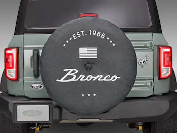Bronco 2025 Bronco 66, Opaque White Ink Spare 35 inch Tire Cover