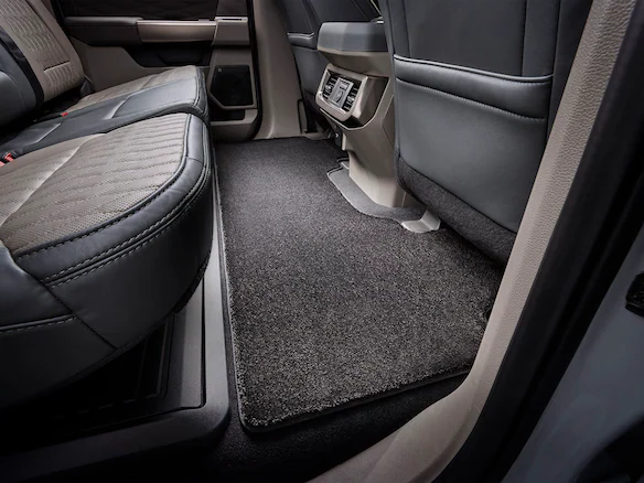 Super Duty 2025, SuperCab and Crew Cab Floor Mats, Carpeted, 60 oz., 3-pc, Black Main Image