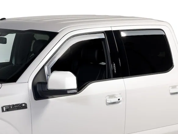 SuperCrew Chrome Front/Rear Window Air Deflectors 4pc Set Main Image