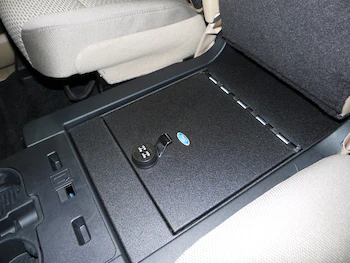 Console Vault Vehicle Safe for Base Seat Console, Split Bench Front Seat, 2015-2025.