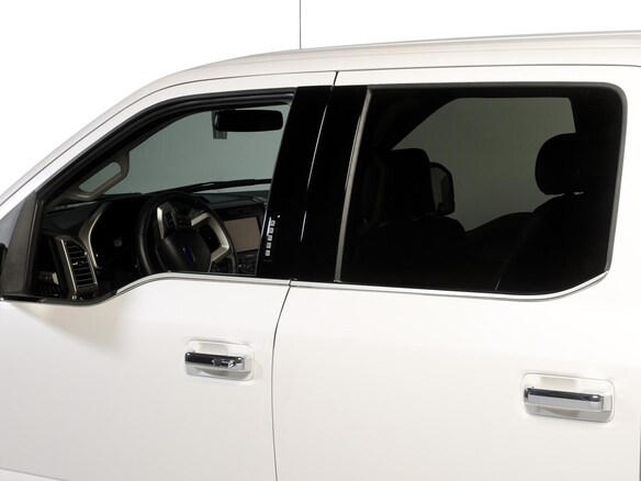 SuperCrew 2015-2020 Chrome 4pc Side Window Trim for Trailer Tow Mirrors Main Image