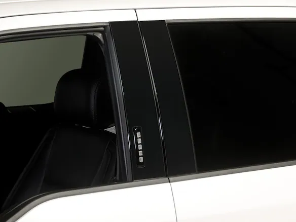 SuperCab & SuperCrew Black Platinum Stainless Steel B-Pillar Trim for Vehicles with Factory Keypad Main Image