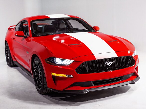 Mustang 2015-2025 Gloss White Over The Top Single Stripe Kit Main Image
