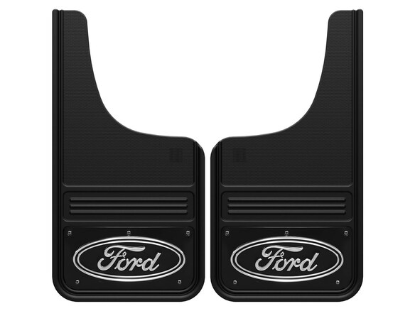 Super Duty 2017-2022 Gatorback Splash Guards Front Pair w/ Black Ford Oval Main Image