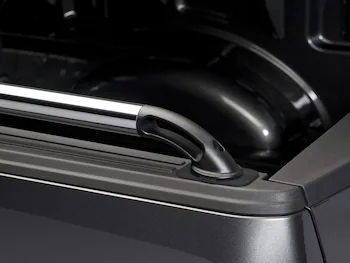 Super Duty 2017-2025 Chrome Bed Rails with Black End Caps for 6.75' Bed