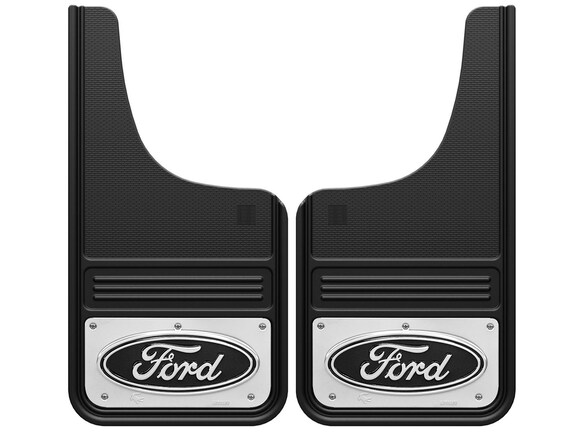 F-150 2015-2020 Gatorback Black Ford Logo Splash Guards Front Pair Main Image